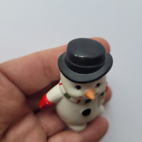 Vintage Homco Snowman Family Ceramic Winter Holiday Decor Lot Of 3 - Picture 8 of 10